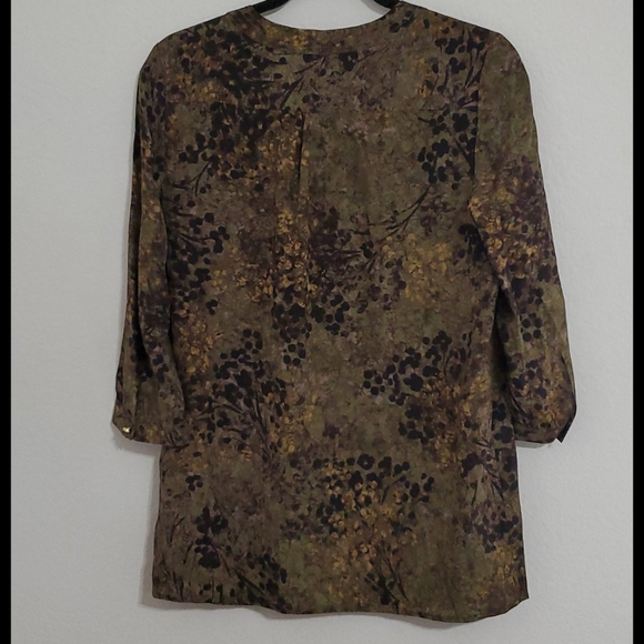 BANANA REPUBLIC graphic static print 100% Silk sz.4 - Picture 8 of 9